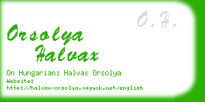 orsolya halvax business card